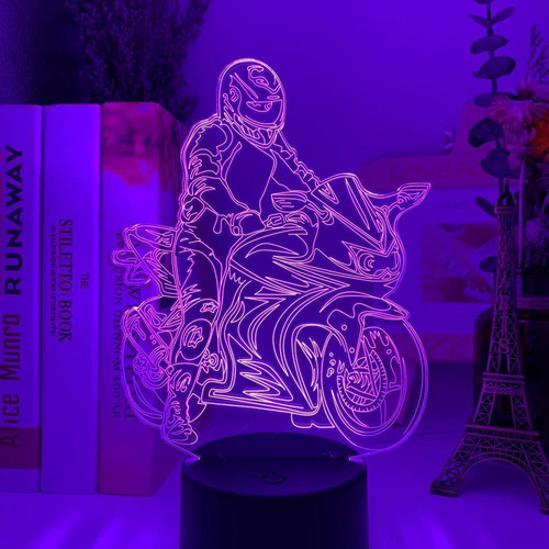 Lámpara 3d Moto Racer Jonathan Rea Figura De Luz De Noche