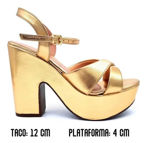 Zapatos Fiesta Chocolate Sandalias Mujer Plataforma Taco
