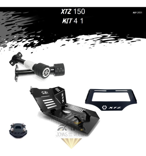 Kit 4 1 Partes Lujo Lujos Moto Xtz 150