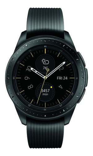 Samsung Galaxy Watch (Bluetooth) 1.2" caixa 42mm de  aço inoxidável  midnight black, pulseira  black SM-R810