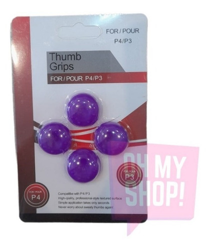 Imagen 6 de 10 de Grip Gomita Cubre Joystick Ps4 Silicona Blister X 4 Ohmyshop