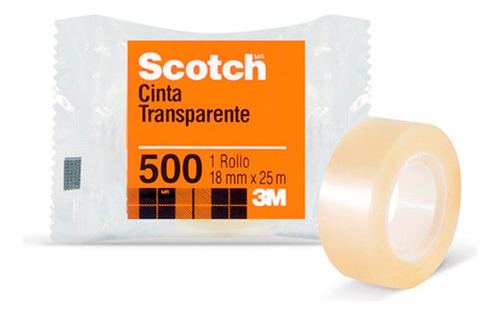 Cinta Adhesiva Scotch 500 Transparente 18mm X 25mtr X5