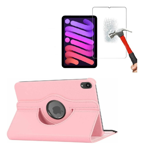 Case Giratori 360° + Mica Viderio 9h iPad Mini 6 A2567 A2568