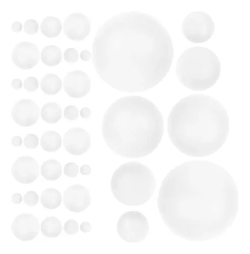 Paquete De 50 Bolas De Espuma Para Manualidades Bolas Redondas Lisas De Poliestireno Blanco 5 Tamanos De Bolas De Espuma Y 2 Pinceles De Pintura