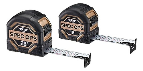 Spec Ops Tools 16-foot & 25-foot Tape Measure Tool Set, 1/4 