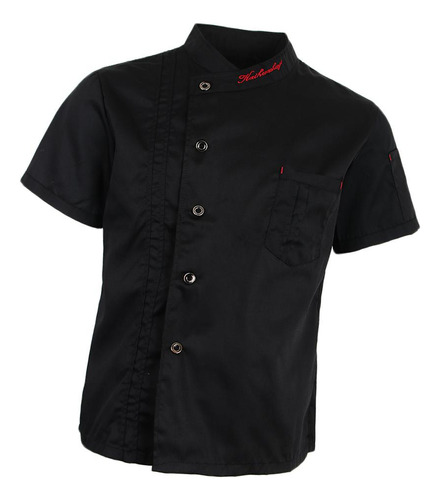 2x Transpirable Hombres Mujeres Chef Abrigo Manga Corta