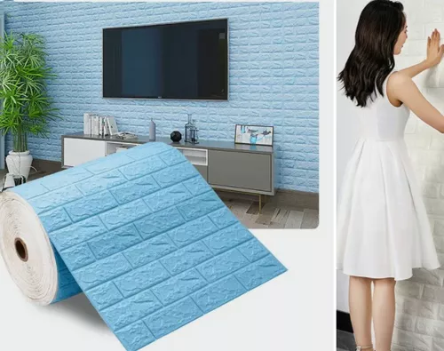 Vinilo Para Pared Efecto 3d Blue, Venta de Vinilo Para Pared