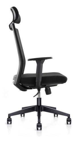 Silla De Oficina Premium Ergonométrica Benessere Negro Material Del Tapizado Tela