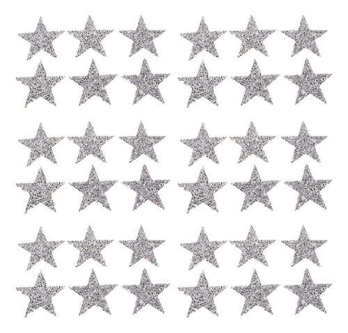 36pcs Star Shaped Iron On Copper Patches Appliqué