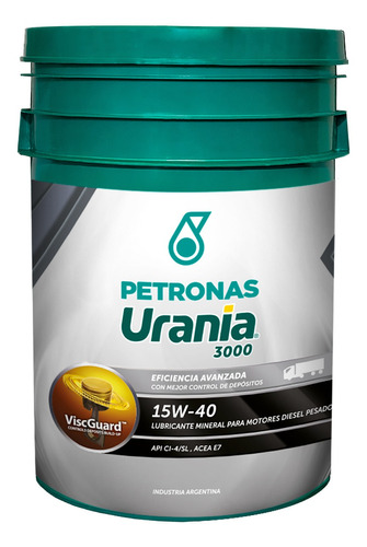 Aceite Urania 3000 15w40 Mineral Ci-4 / Sl 20 L