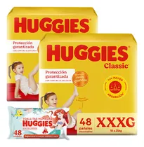 Comprar Pañales Huggies Classic Xxxg Pack X2 + Toallitasx48 Sirenita Género Sin género Tamaño Extra Extra Extra grande (XXXG)