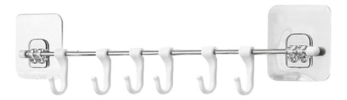 6 Ganchos Rack De Pared Autoadhesivo Rack De Cocina Rack