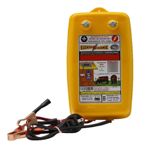 Energizador Para Cerca Eléctrica Dual Elektrochoke 12 Y 110v