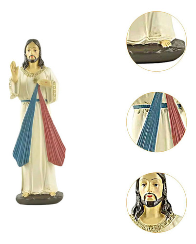 Ls Resina Figura Divina Misericordia De Jesús Ornamento De