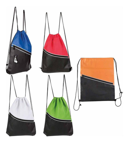 Imagen 1 de 10 de 10 Piezas Morral De Non Woven Con Cierre Frontal