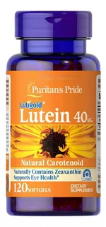 Luteina 40mg Con Zeaxantina 1600mcg Puritans Pride 120 Caps Sabor Sin Sabor