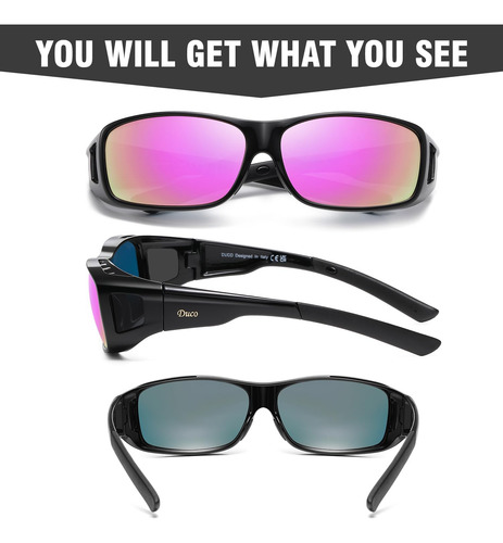 Duco Gafas Envolventes Fitover Gafas Polarizadas Sobre Gafas