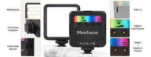 Luz Relleno Panel Led Rgb Para Camara + Soporte Zapata Fria