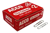 Comprar Clip Acco Estandar No-2  10 Cajas Con 100 Clips 