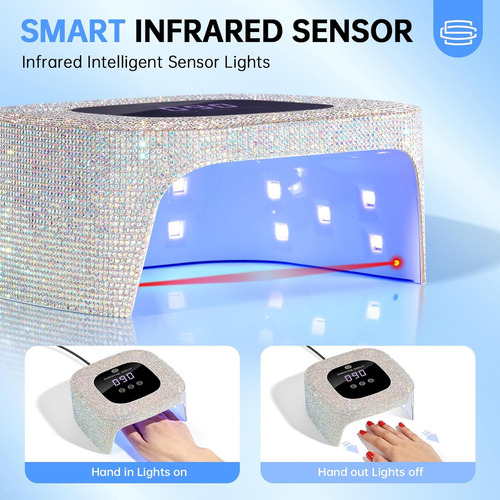 Lámpara De Uñas Led Uv De Curado Rápido 48 W Secador De Uñas
