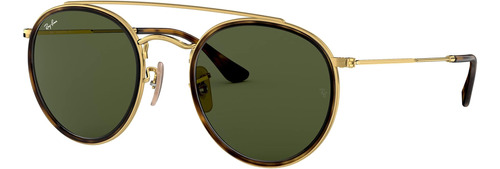 Ray-ban Rb3647n Gafas De Sol Redondas Con Doble Puente, Verd