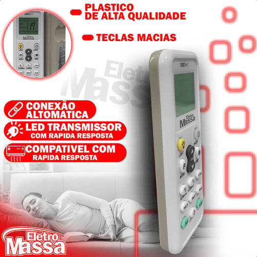Control remoto universal compatible con aire acondicionado y baterías