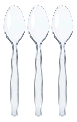 Cucharas Desechables 50 Piezas Transparentes Y De Colores