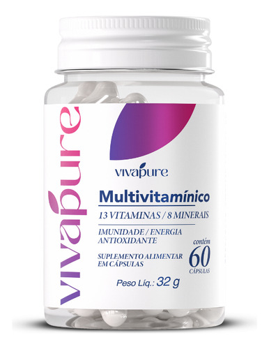 Multivitamínico Vivapure - 60 Cápsulas