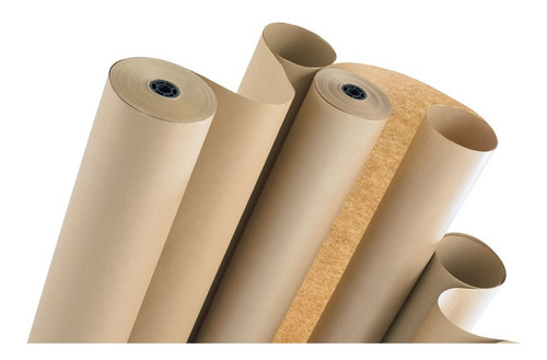 1 Rollo De Papel Kraft Biodegradable Para Empaque De 90 Cms 80 Gramos/m²