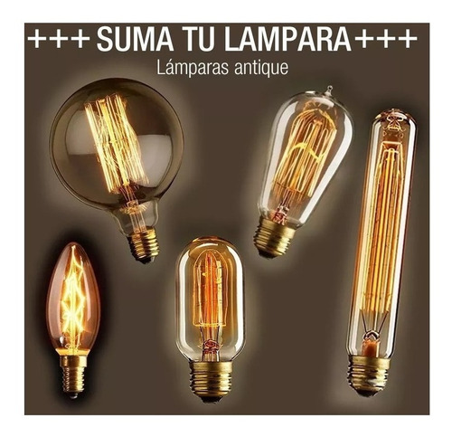Colgante 1 Luz Vidrio Fume Antique Moderno Cuotas E-27