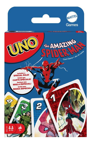 Uno Spiderman Original Juego De Mesa Cartas Inglés 