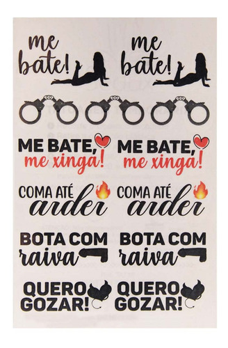 Imagem 4 de 4 de Tatuagem Temporária Me Bate 10 X 15cm Sedux