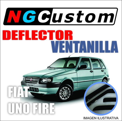 Deflector De Ventanilla Fiat Uno Fire 4p Del/tras X4 Colisa