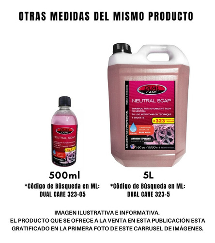 Imagen 2 de 8 de Shampoo Neutro 5 L Dual Care Foam Ceramico Detailing