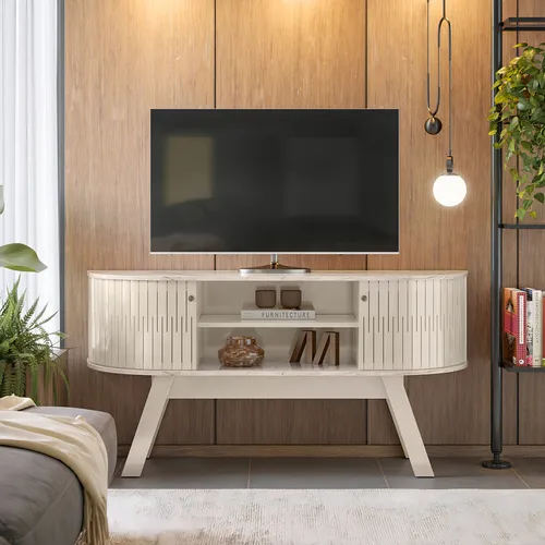 Banqueta para TV de 55 pulgadas, 136 cm, retro, pies Alana Calacata/OFF