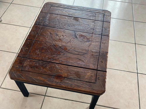 Mesa Ratona Madera Y Hierro