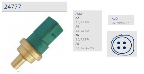 Bulbo Sensor Temperatura Verde Audi A2 A4 A6 A8