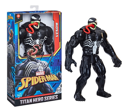 Figura De Acción Venom Marvel Spider-man Titan Hero Series Artículada 4+