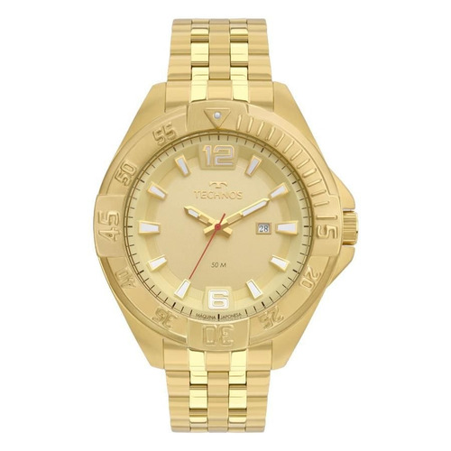 Relógio Technos Masculino Ref: 2115mto/4x Big Case Dourado