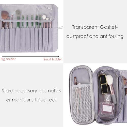 Bolsa De Brochas De Maquillaje Plegable Portátil Viajes Cosm