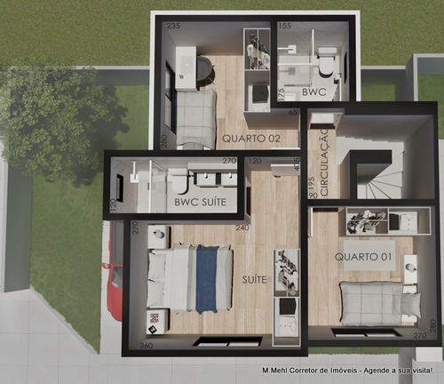 Imagem 5 de 8 de Sobrado Em Condomínio Com 3 Dormitórios À Venda Com 117.48m² Por R$ 450.000,00 No Bairro Parolin - Curitiba / Pr - M2pa-ra5