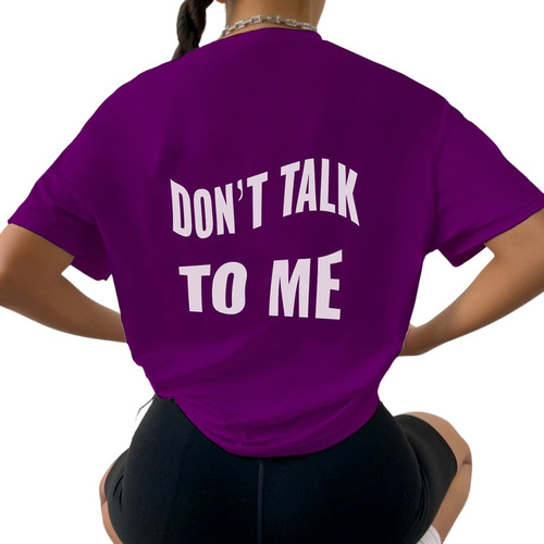 T Shirt Minimalista Não Fale Comigo Moda Gringa  Swag Tiktok