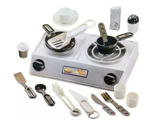 Anafe 100% Chef Set Infantil Accesorios Juguetes New Plast Color Gris