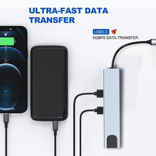 Hub Adaptador 8 En 1 Para Macbook Air Tipo C A Hdmi Us