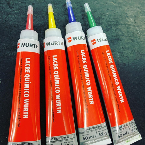 Imagem 2 de 6 de Tinta Lacre Químico Marcador Caneta Wurth 60ml 55g
