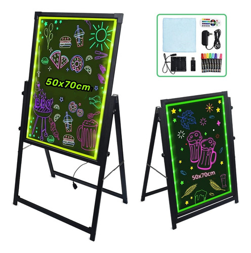 Letrero Happy Birthday Letreros Neon Personalizado 50x70cm