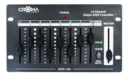 Mesa De Iluminação Dmx 16 Canais Croma Efekt Cromacontr115