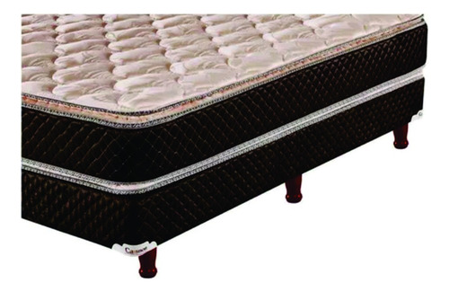 Sommier sommier Cannon Espuma Exclusive Pillow Top King de 200cmx200cm marrón y beige con base dividida