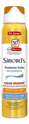 Solar Spf50 Coco Monoi Protector Air Spray, 75 Ml Simonds