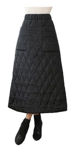 Invierno Mujer Faldas A-line Vestido Con Bolsillos Cintura 